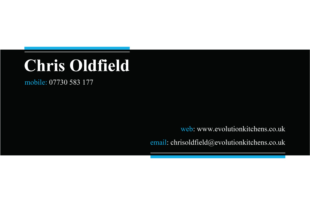 Business Card Design by Mihaela Scobici for Evolution kitchens | Design #3178032