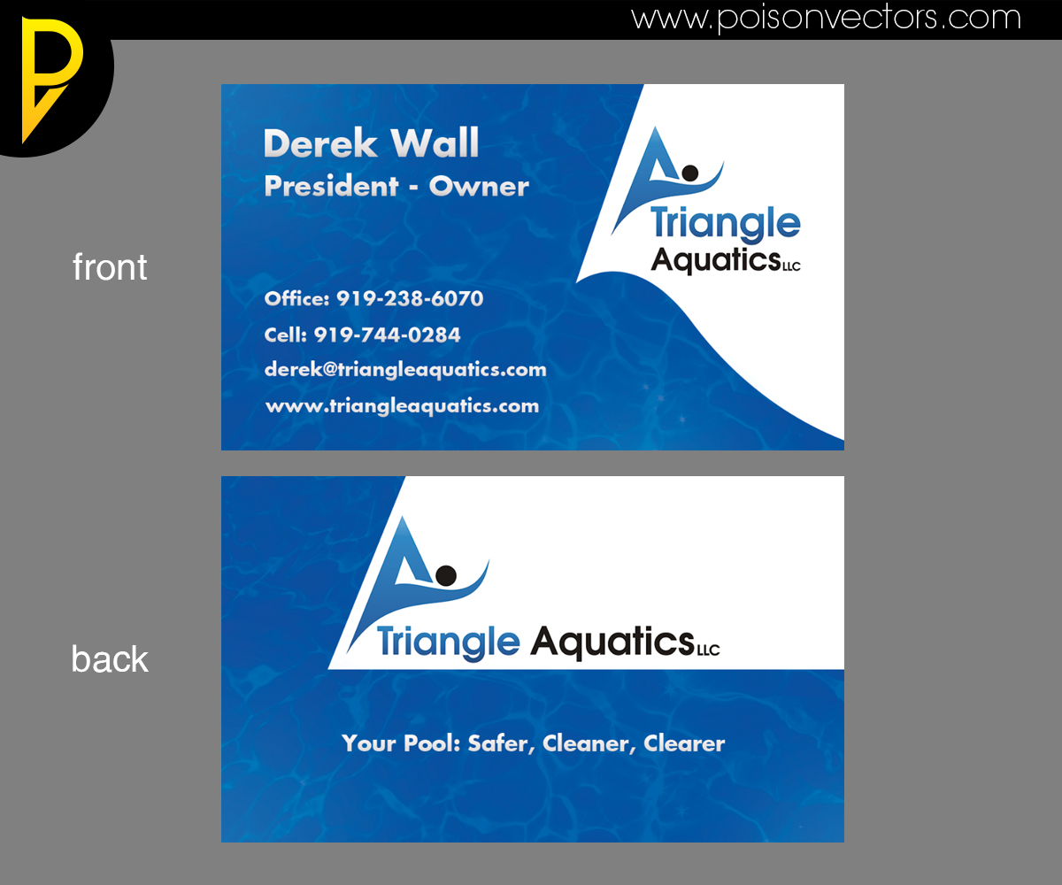 Business Card Design by poisonvectors for Triangle Aquatics, LLC | Design #3209933