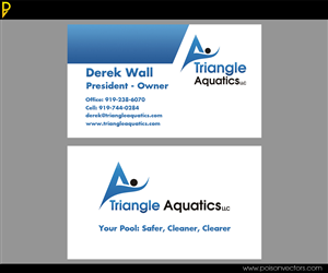 Diseño de Tarjeta de Presentación por poisonvectors para Triangle Aquatics, LLC | Diseño #3237804