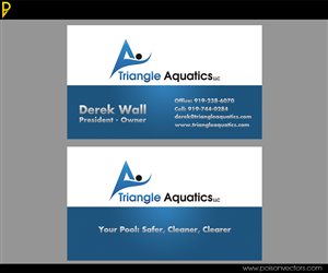 Business Card Design by poisonvectors for Triangle Aquatics, LLC | Design: #3237855
