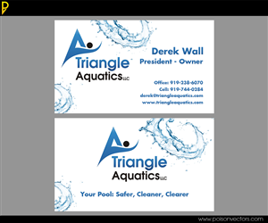 Business Card Design by poisonvectors for Triangle Aquatics, LLC | Design: #3238208