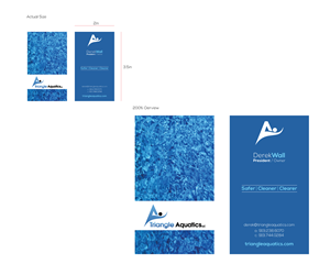 Triangle Aquatics, LLC Business Card | Visitenkarten-Design von Mahtava Design