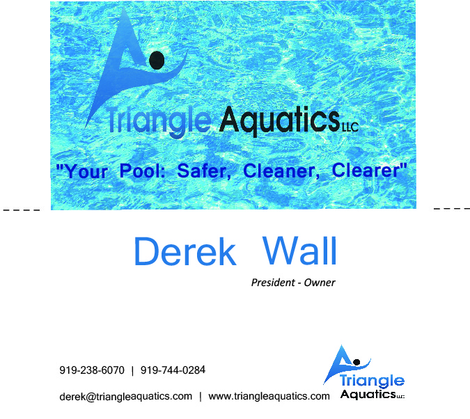 Visitenkarten-Design von D&D für Triangle Aquatics, LLC | Design #3176766