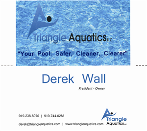 Diseño de Tarjeta de Presentación por D&D para Triangle Aquatics, LLC | Diseño #3176766