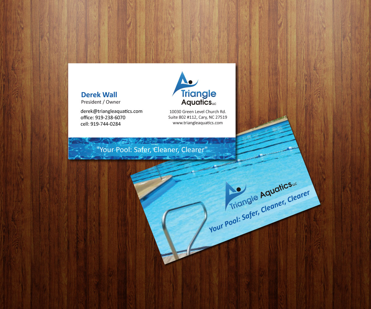 Business Card Design by Coco Creative Design for Triangle Aquatics, LLC | Design #3185634