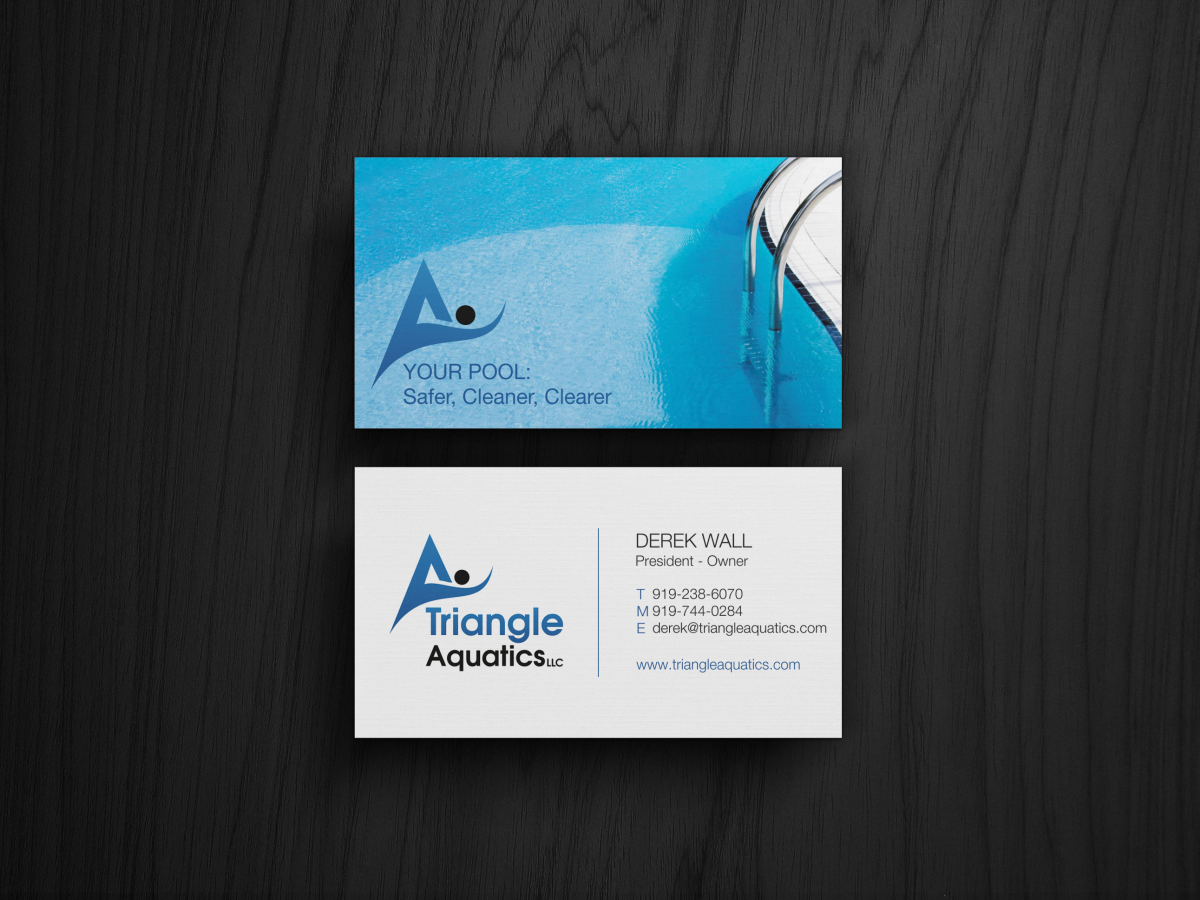 Business Card Design by HYPdesign for Triangle Aquatics, LLC | Design #3191912