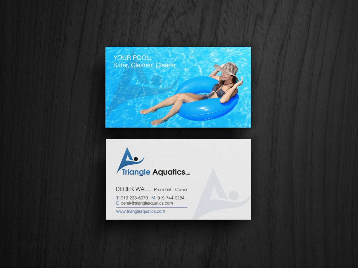 Business Card Design by HYPdesign for Triangle Aquatics, LLC | Design #3191927