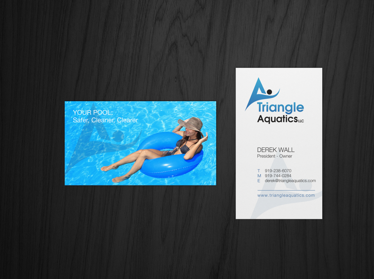 Business Card Design by HYPdesign for Triangle Aquatics, LLC | Design #3191943