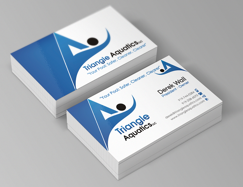 Business Card Design by creationz2011 for Triangle Aquatics, LLC | Design #3232361