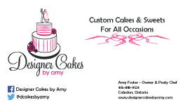 Visitenkarten-Design von JRDesignCorp für Designer Cakes By Amy  | Design #3178990