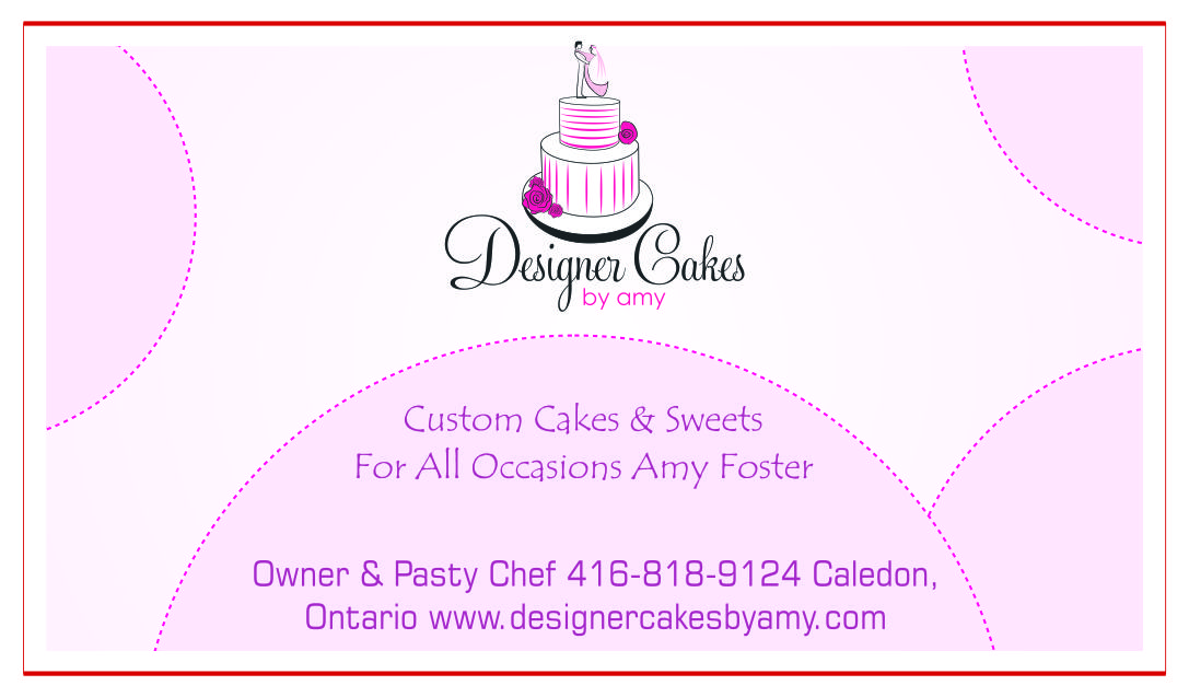 Business Card Design by M Gaonkar for Designer Cakes By Amy  | Design #3183034