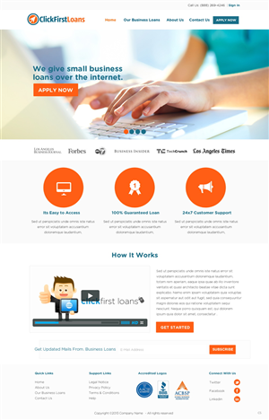 Wordpress Design by pb for Click First FInancial | Design: #3179877