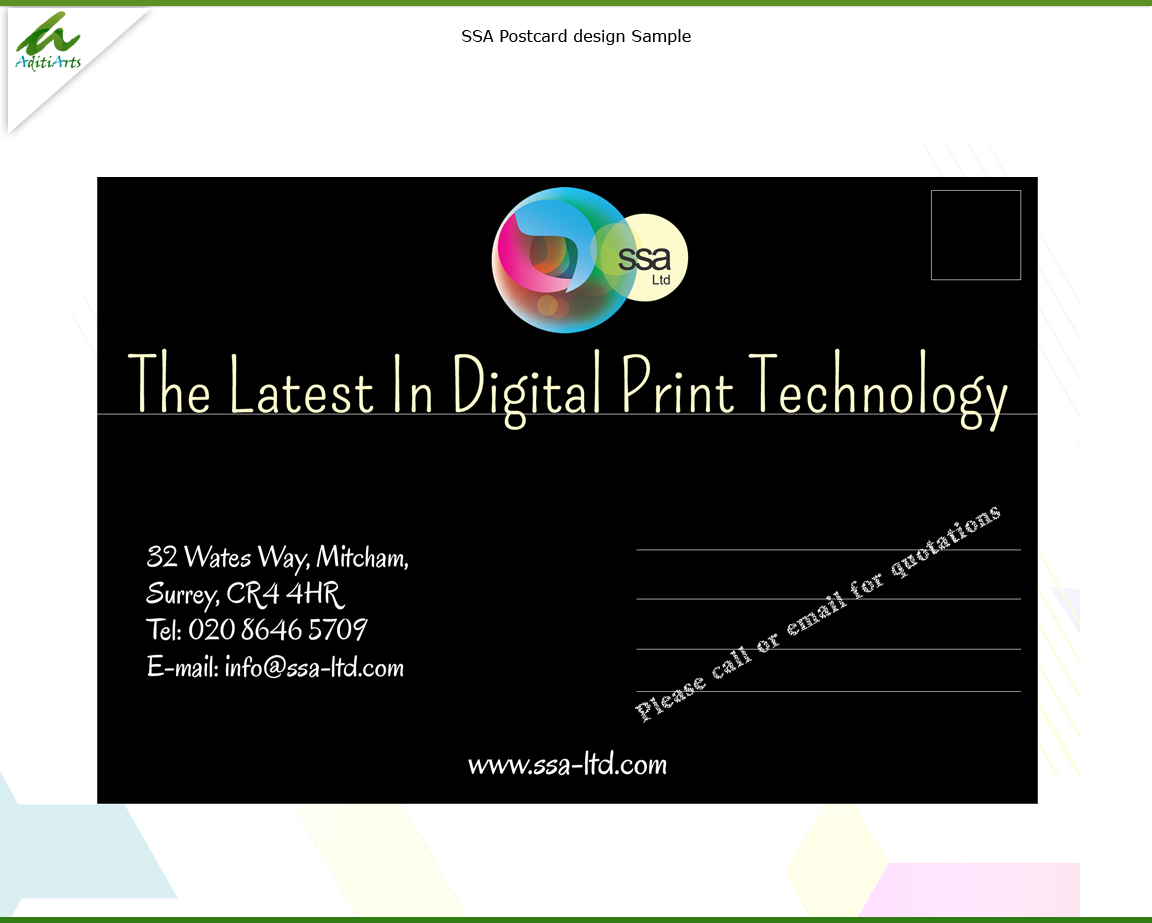 Postcard Design by AditiArts for this project | Design: #3182042