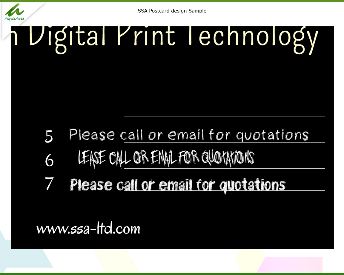 Postcard Design by AditiArts for this project | Design #3182422
