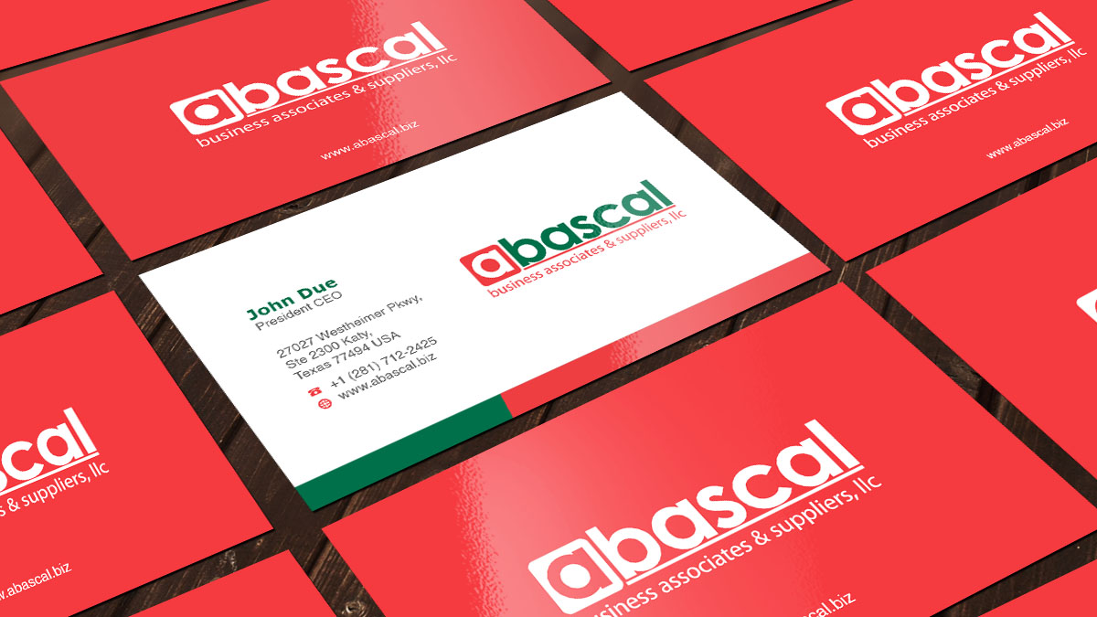 Business Card Design by AZ for Abascal Business Associates & Suppliers, LLC | Design #3172856