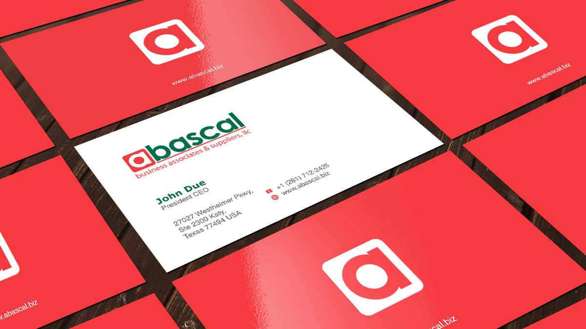 Business Card Design by AZ for Abascal Business Associates & Suppliers, LLC | Design #3172857