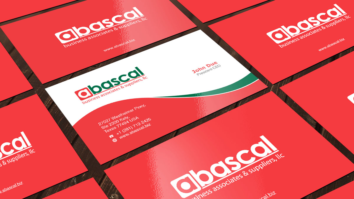 Business Card Design by AZ for Abascal Business Associates & Suppliers, LLC | Design #3172894