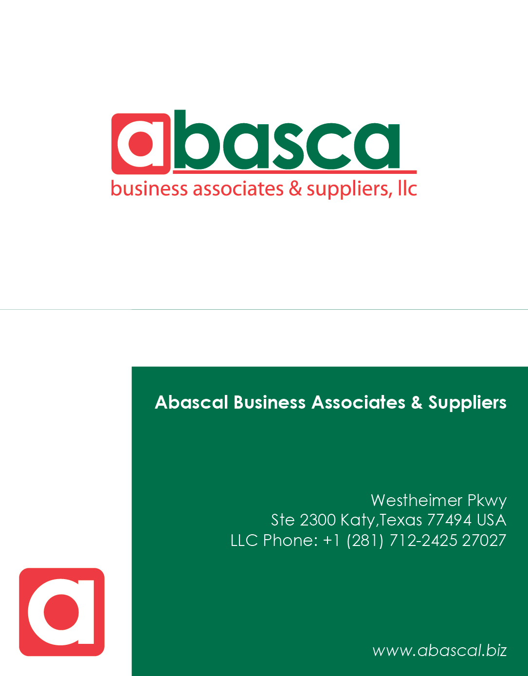 Business Card Design by D M  for Abascal Business Associates & Suppliers, LLC | Design #3203068