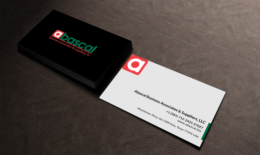Business Card Design by  Artman for Abascal Business Associates & Suppliers, LLC | Design #3199713