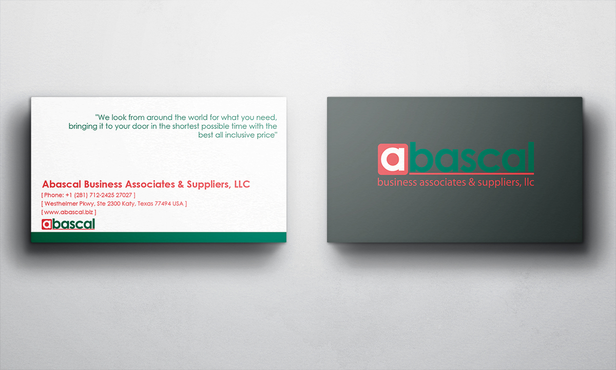 Business Card Design by CreativeMask for Abascal Business Associates & Suppliers, LLC | Design #3191823