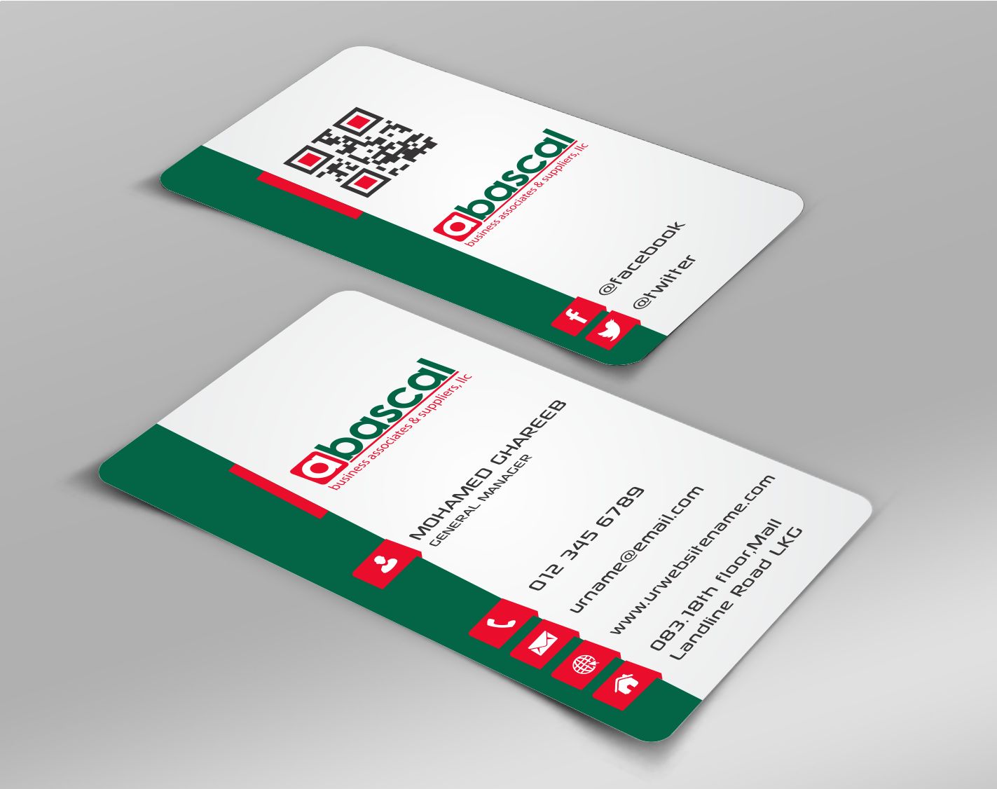 Business Card Design by AwsomeD for Abascal Business Associates & Suppliers, LLC | Design #3174753