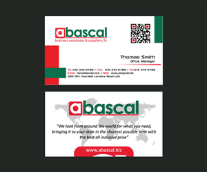 Visitenkarten-Design von AwsomeD für Abascal Business Associates & Suppliers, LLC | Design: #3583834