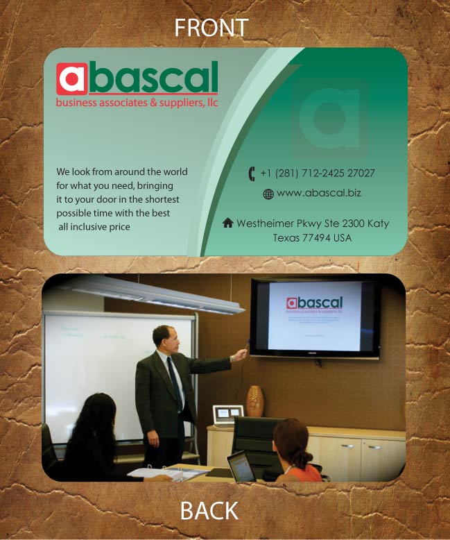 Business Card Design by Sandy1155 for Abascal Business Associates & Suppliers, LLC | Design #3186843