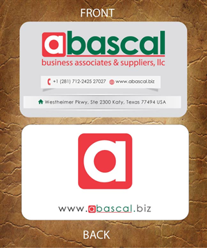 Business Card Design by Sandy1155 for Abascal Business Associates & Suppliers, LLC | Design: #3186871