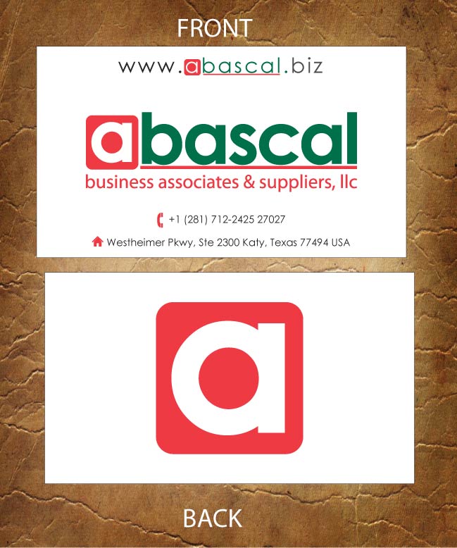 Business Card Design by Sandy1155 for Abascal Business Associates & Suppliers, LLC | Design #3186882