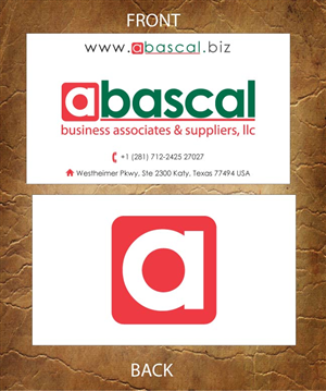 Business Card Design by Sandy1155 for Abascal Business Associates & Suppliers, LLC | Design: #3186882