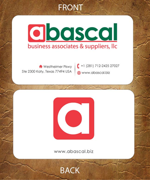Visitenkarten-Design von Sandy1155 für Abascal Business Associates & Suppliers, LLC | Design: #3186904