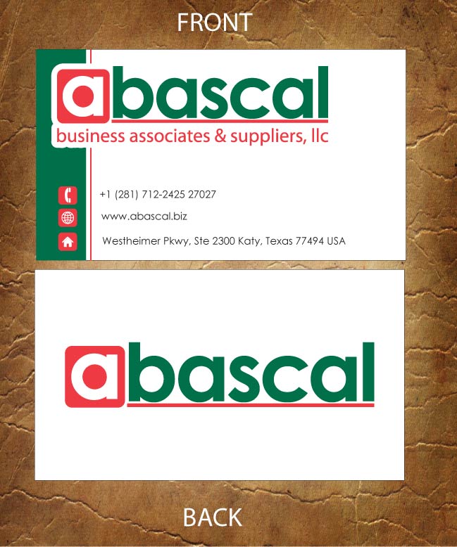 Visitenkarten-Design von Sandy1155 für Abascal Business Associates & Suppliers, LLC | Design #3186926