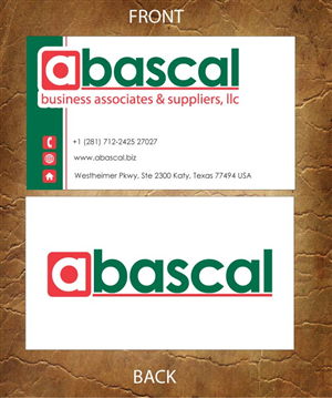 Visitenkarten-Design von Sandy1155 für Abascal Business Associates & Suppliers, LLC | Design: #3186926