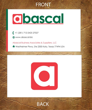 Visitenkarten-Design von Sandy1155 für Abascal Business Associates & Suppliers, LLC | Design: #3186936