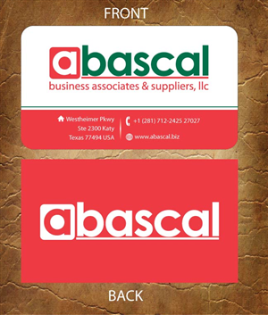 Visitenkarten-Design von Sandy1155 für Abascal Business Associates & Suppliers, LLC | Design: #3186939