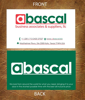 Visitenkarten-Design von Sandy1155 für Abascal Business Associates & Suppliers, LLC | Design: #3186945