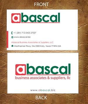 Visitenkarten-Design von Sandy1155 für Abascal Business Associates & Suppliers, LLC | Design: #3186947