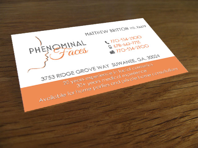 Business Card Design by red rocket creative for Phenominal Faces | Design #3193582