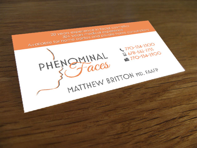 Business Card Design by red rocket creative for Phenominal Faces | Design #3193583