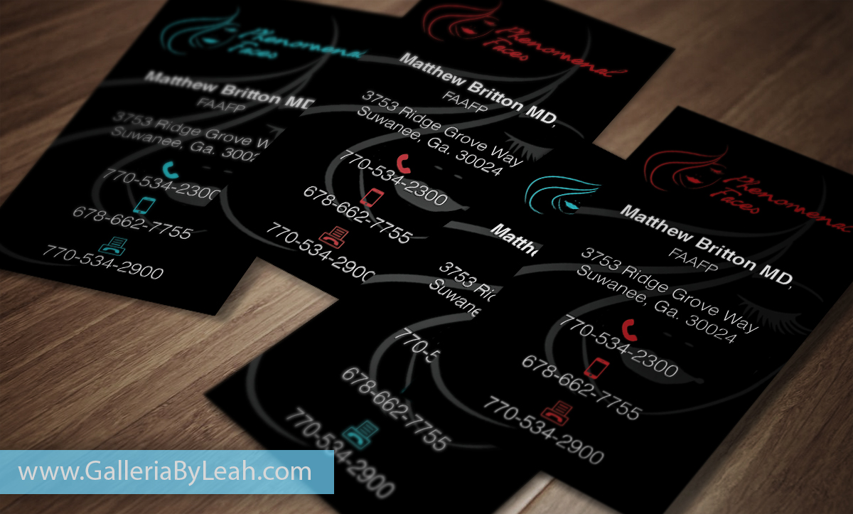 Visitenkarten-Design von galleria.by.leah für Phenominal Faces | Design #3230200