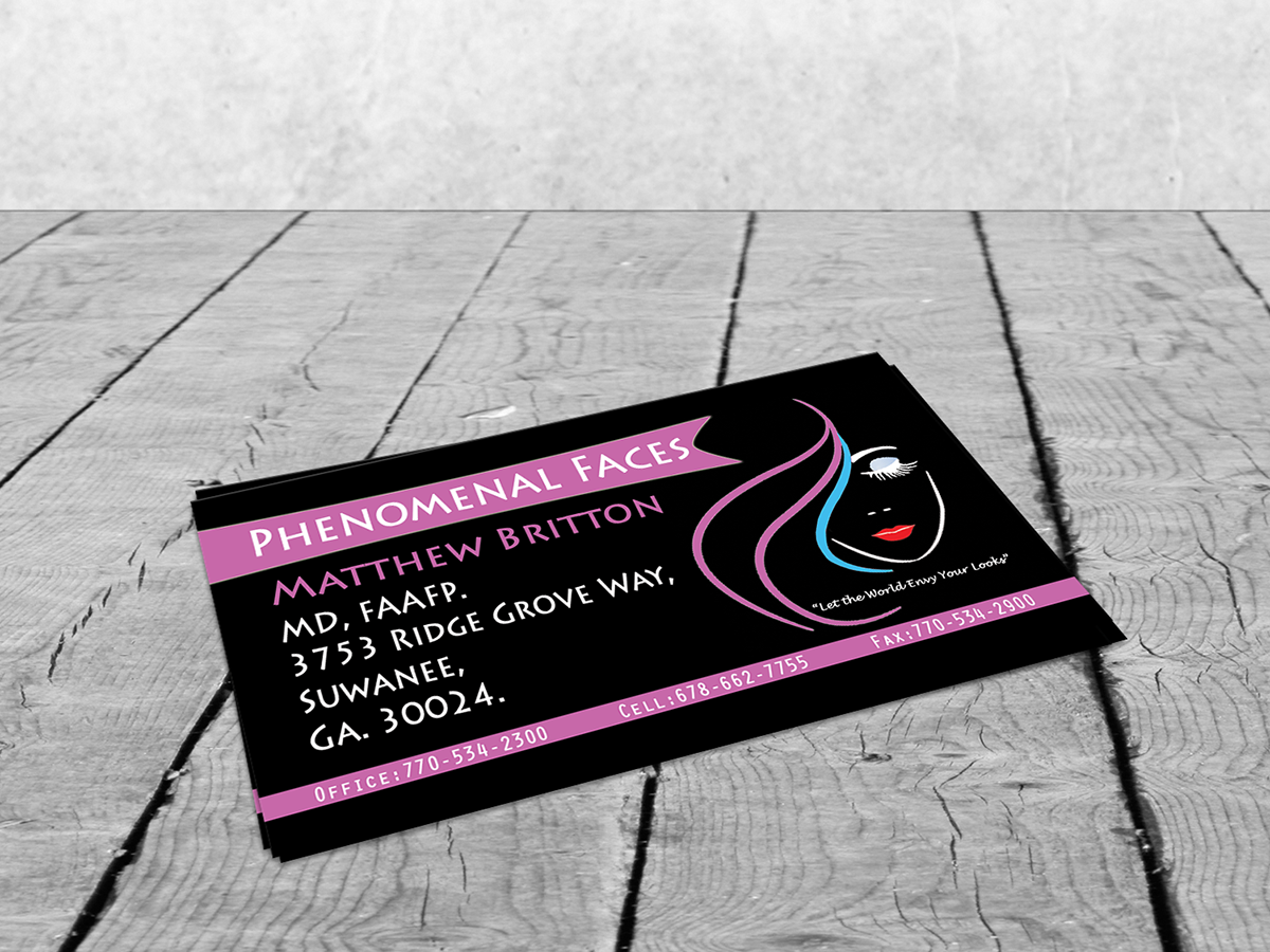 Business Card Design by Sajin for Phenominal Faces | Design #3235690