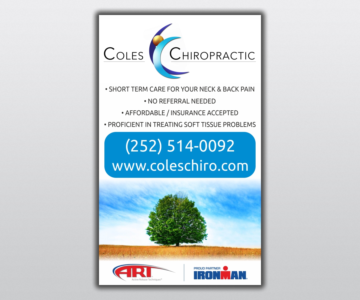 Signage Design by Gintale for Coles Chiropractic Center, PLLC | Design: #3185179
