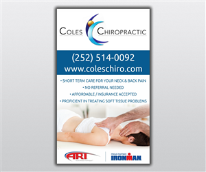 Coles Chiropractic Center, PLLC sign | Design de Panneau par Gintale