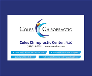 Signage Design by bash for Coles Chiropractic Center, PLLC | Design: #3177721