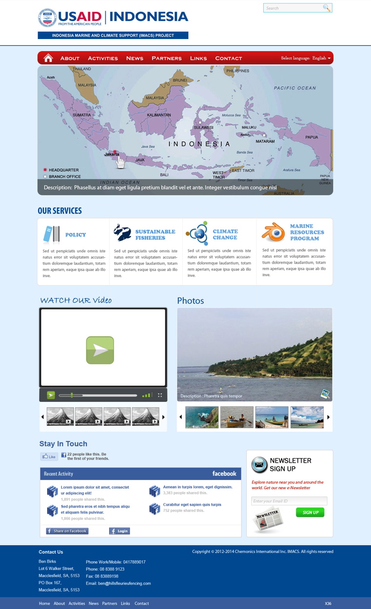 Web Design by pb for IMACS Project | Design #795711