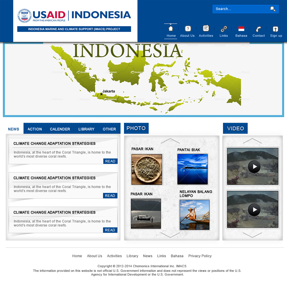 Web Design by Eminents Infosoft for IMACS Project | Design #799359