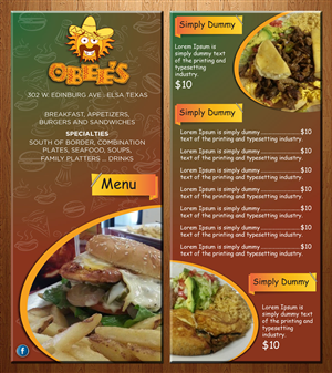 Menu Design by theblueart for this project | Design: #3254556