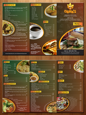 Menu Design by theblueart for this project | Design: #3272311
