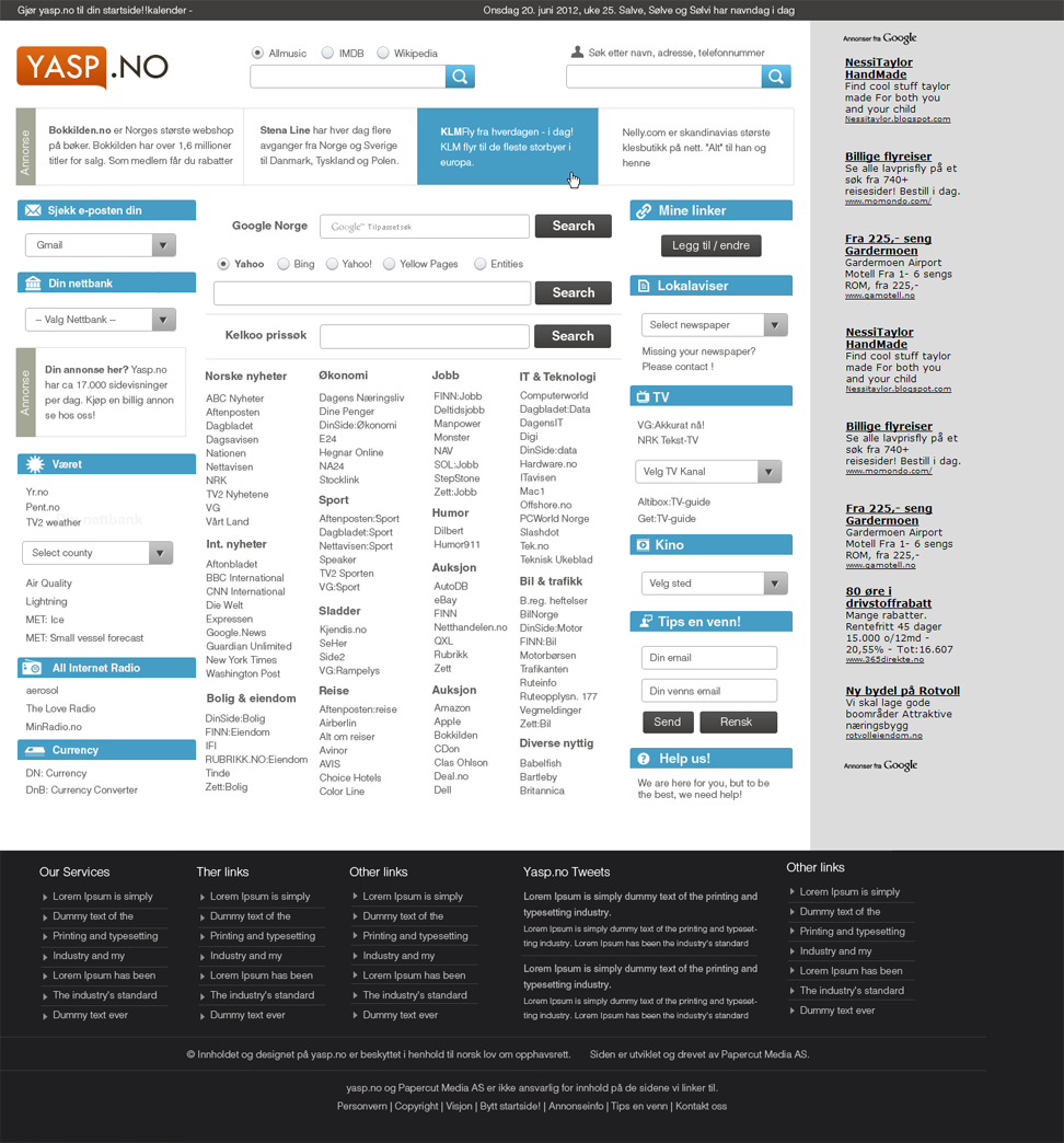 Diseño Web por krishnan para Papercut Media AS | Diseño #864649