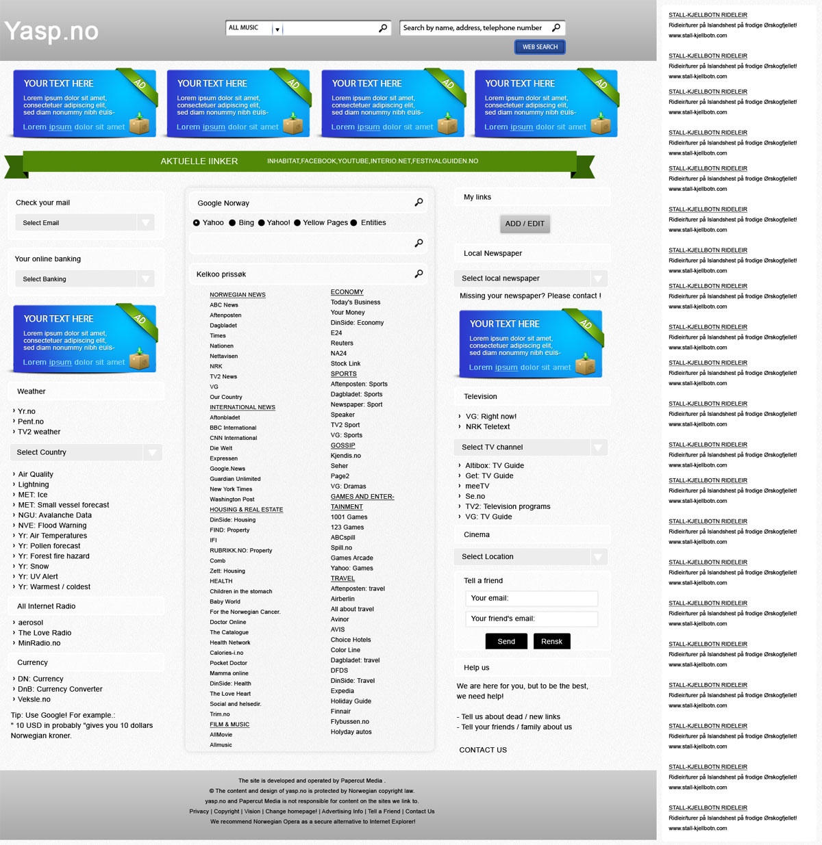 Web Design by Eminents Infosoft for Papercut Media AS | Design #862704